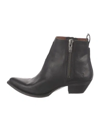 Pre-owned Frye Leather Boots In Black