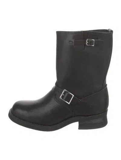 Pre-owned Frye Leather Boots In Black