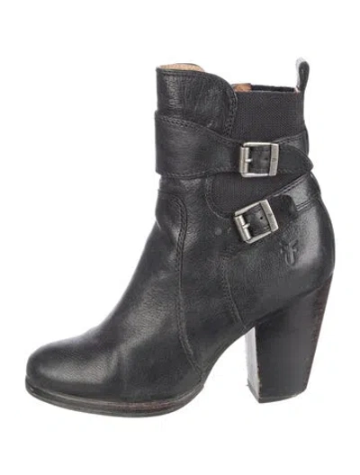 Pre-owned Frye Leather Boots In Black