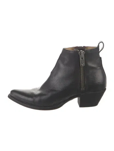 Pre-owned Frye Leather Boots In Black