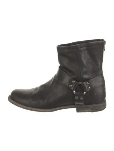 Pre-owned Frye Leather Boots In Black