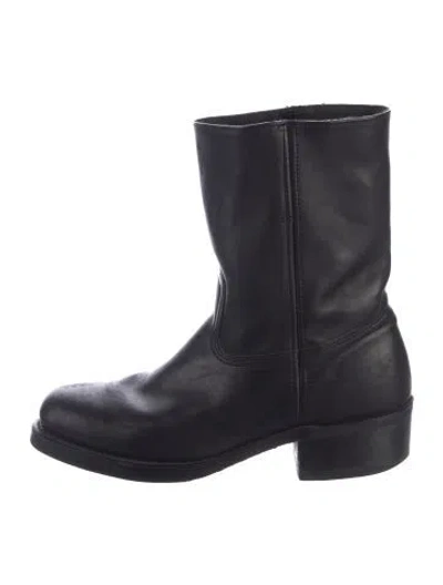 Pre-owned Frye Leather Boots In Black