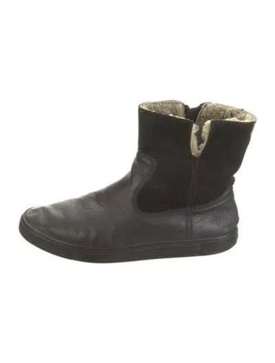 Pre-owned Frye Leather Boots In Black