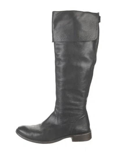 Pre-owned Frye Leather Boots In Black