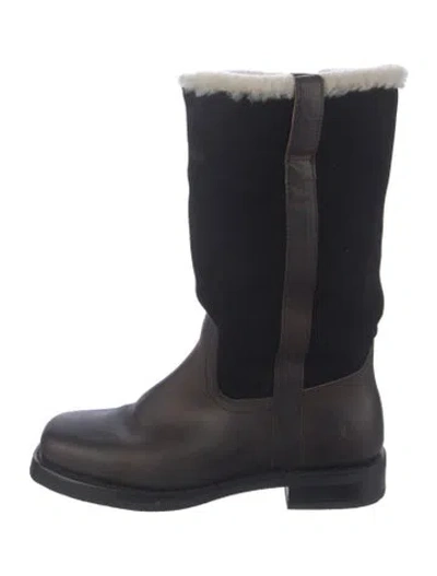 Pre-owned Frye Leather Boots In Black