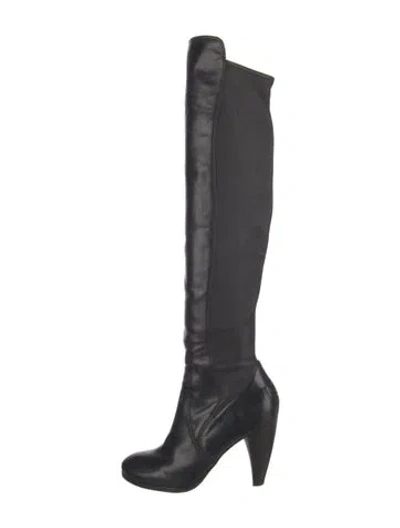 Pre-owned Frye Leather Boots In Black