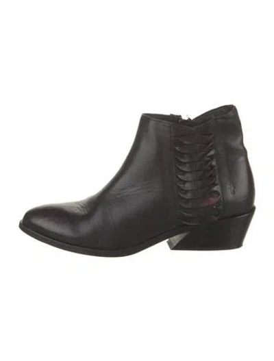 Pre-owned Frye Leather Boots In Black