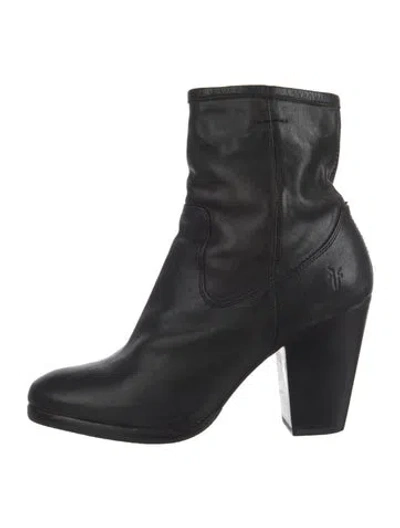 Pre-owned Frye Leather Boots In Black