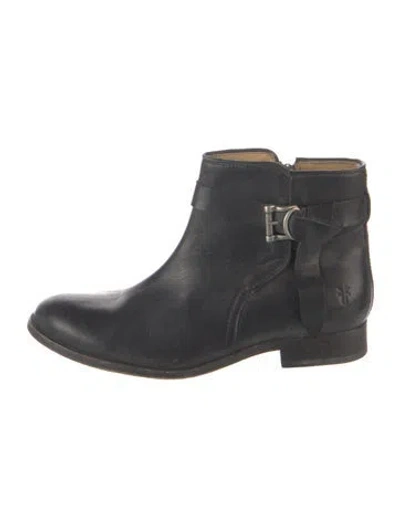 Pre-owned Frye Leather Boots In Black