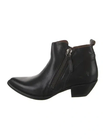 Pre-owned Frye Leather Boots In Black