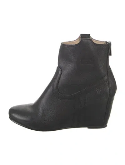 Pre-owned Frye Leather Boots In Black
