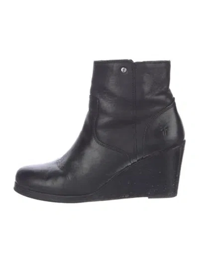 Pre-owned Frye Leather Boots In Black