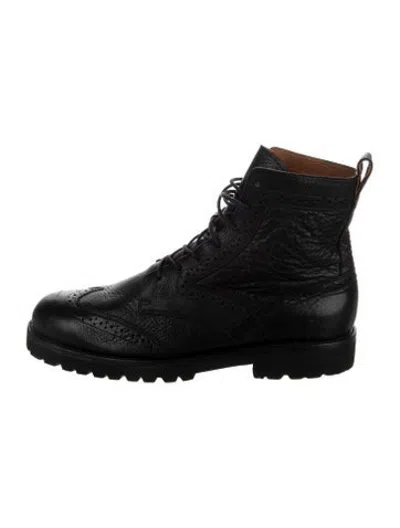 Pre-owned Frye Leather Boots In Black