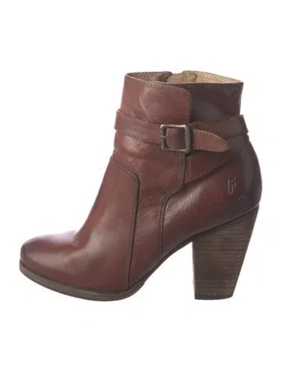 Pre-owned Frye Leather Boots In Brown