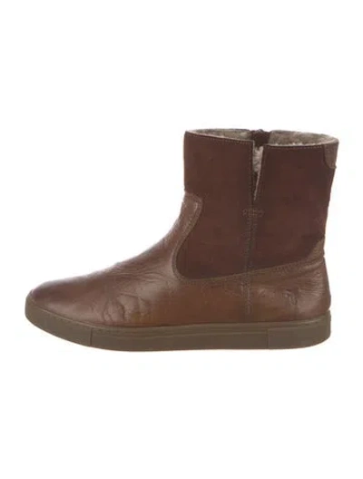 Pre-owned Frye Leather Boots In Brown
