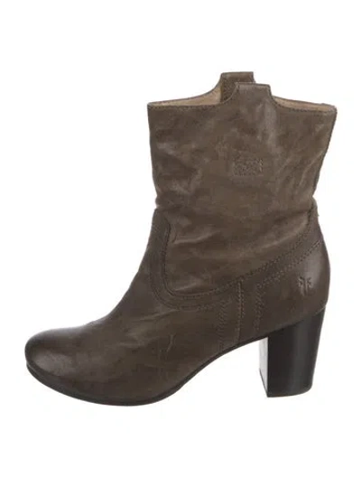 Pre-owned Frye Leather Boots In Brown