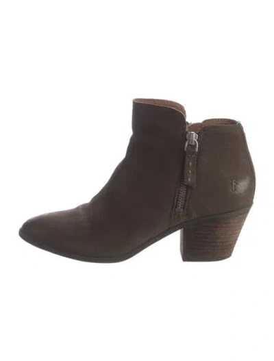 Pre-owned Frye Leather Boots In Brown