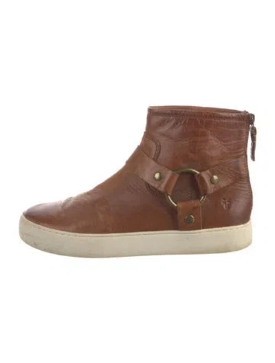 Pre-owned Frye Leather Boots In Brown