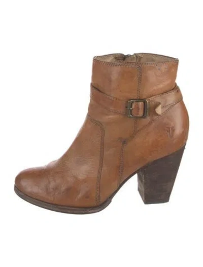 Pre-owned Frye Leather Boots In Brown