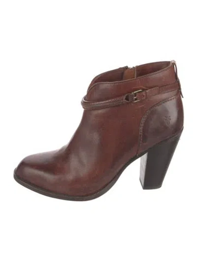 Pre-owned Frye Leather Boots In Brown
