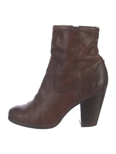 Pre-owned Frye Leather Boots In Brown