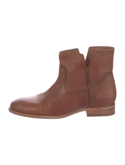 Pre-owned Frye Leather Boots In Brown