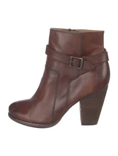 Pre-owned Frye Leather Boots In Brown