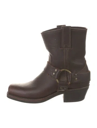Pre-owned Frye Leather Boots In Brown