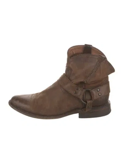 Pre-owned Frye Leather Boots In Brown