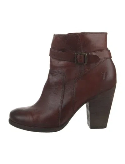 Pre-owned Frye Leather Boots In Brown