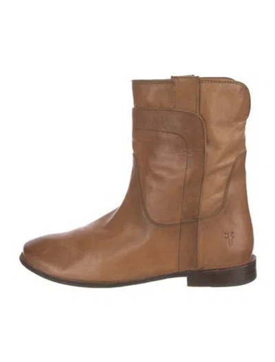 Pre-owned Frye Leather Boots In Brown