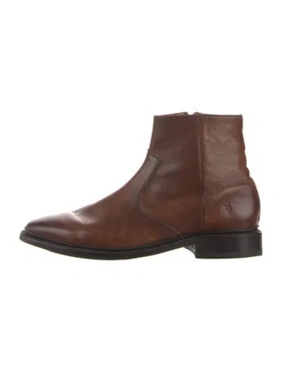 Pre-owned Frye Leather Boots In Brown