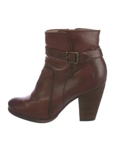 Pre-owned Frye Leather Boots In Brown