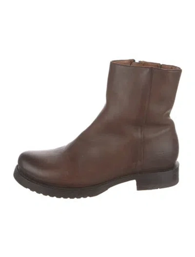 Pre-owned Frye Leather Boots In Brown