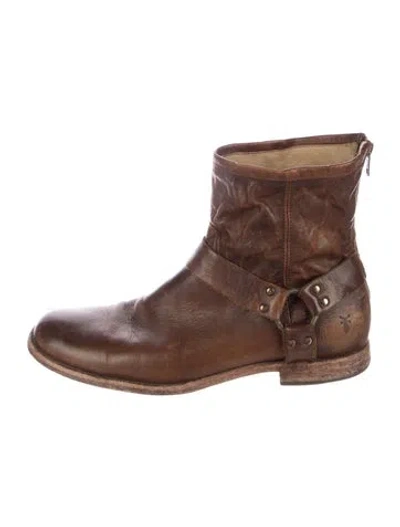 Pre-owned Frye Leather Boots In Brown