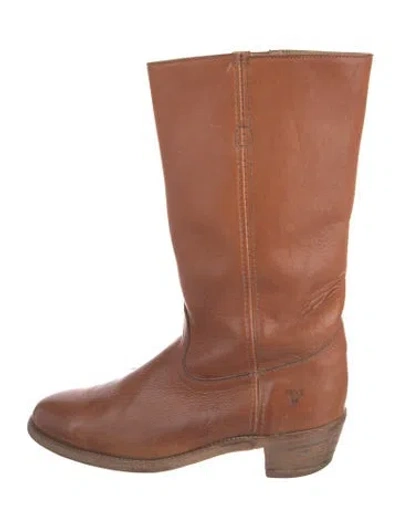 Pre-owned Frye Leather Boots In Brown
