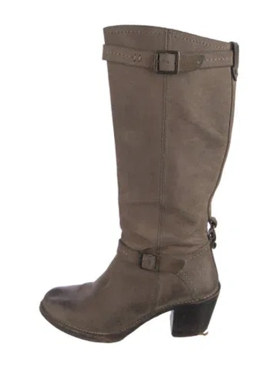 Pre-owned Frye Leather Boots In Brown