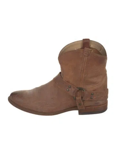 Pre-owned Frye Leather Boots In Brown