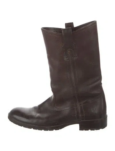 Pre-owned Frye Leather Boots In Brown