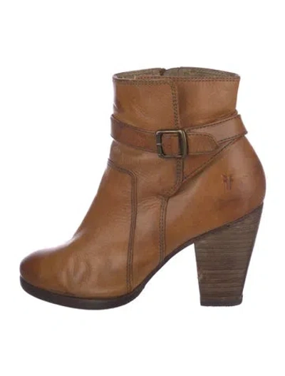 Pre-owned Frye Leather Boots In Brown