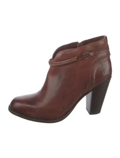Pre-owned Frye Leather Boots In Brown