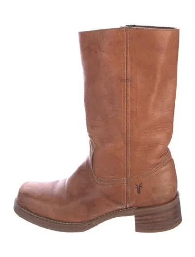 Pre-owned Frye Leather Boots In Brown
