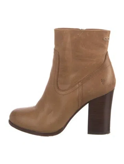 Pre-owned Frye Leather Boots In Brown