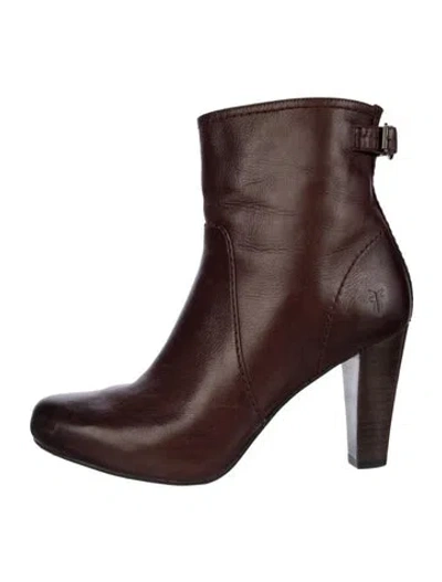 Pre-owned Frye Leather Boots In Brown