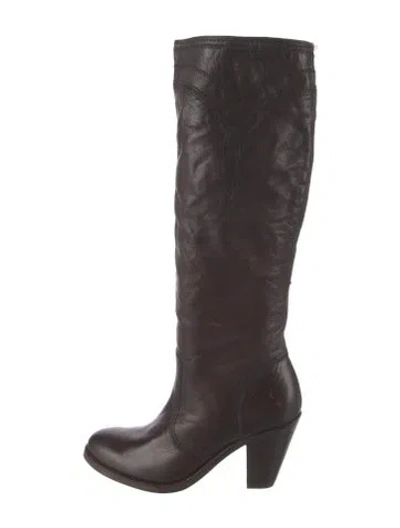 Pre-owned Frye Leather Boots In Brown