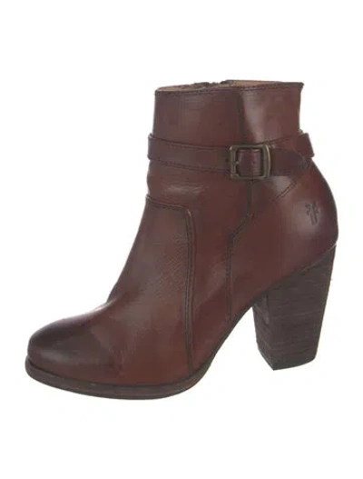 Pre-owned Frye Leather Boots In Brown