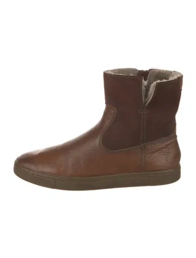 Pre-owned Frye Leather Boots In Brown