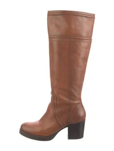 Pre-owned Frye Leather Boots In Brown