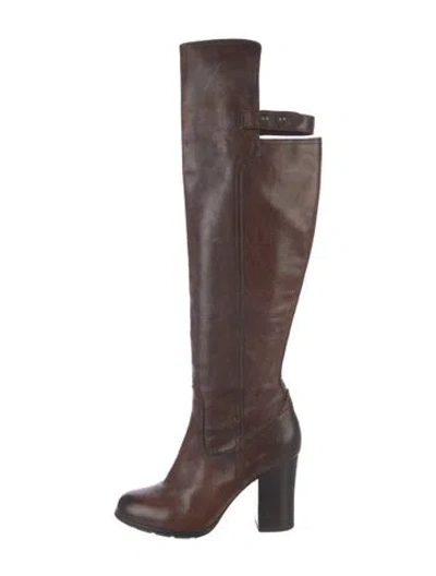 Pre-owned Frye Leather Boots In Brown
