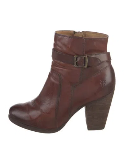 Pre-owned Frye Leather Boots In Brown